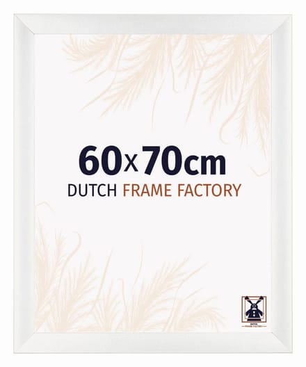 Fotolijst 60x70 cm - MDF - Wit Geveegd - Praag