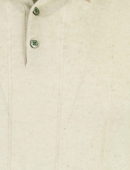 Beige polo Profuomo beige katoenblend 3 knoops
