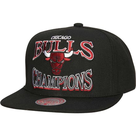 Mitchell And Ness NBA Chicago Bulls Championssnapback Pet Zwart