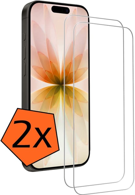 Screenprotector - 2 Stuks - Geschikt voor Apple iPhone 17 - Volledige Dekking - Gehard Glas - Beschermglas - Tempered Glass - Screen Protector