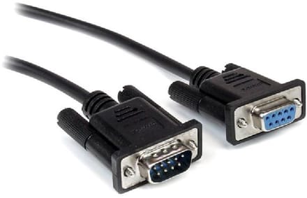 StarTech 2 m zwarte DB9 RS232 seriële nullmodemkabel F/M