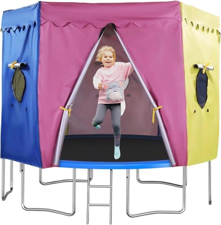 Trampoline Overkapping - Springkussen Tent - Buiten Spelen - Verbeterde UV Bescherming - 365 cm - Blauw