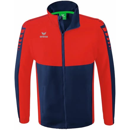 Erima Six Wings Jack Met Afneembare Mouwen Heren - Rood / New Navy | Maat: M
