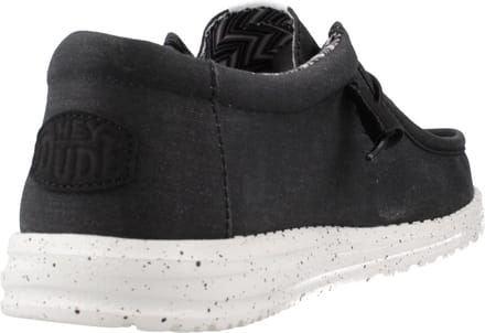 HEYDUDE - Wally Canvas Heren Instappers Black/White - Maat 44