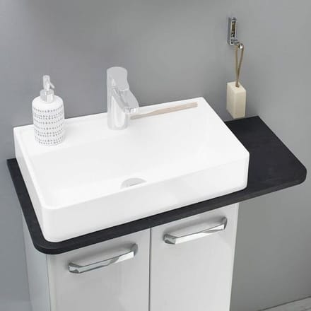 Pelipal Series 6905 (Solitaire) vanity top, cutout left PLE187137H-D1443-PG1