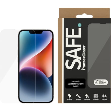 PanzerGlass Screenprotector geschikt voor Apple iPhone 14 Glazen | PanzerGlass SAFE Screenprotector - Case Friendly