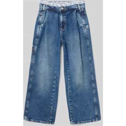 Straight fit Jeans met gestikt logo