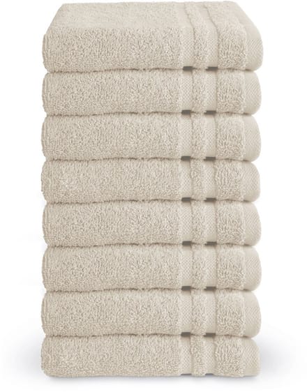Byrklund gastendoekjes 30x50 - set van 8 - Hotelkwaliteit - Beige