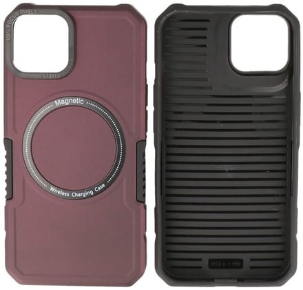 iPhone 11 MagSafe Hoesje - Shockproof Back Cover - Bordeaux Rood