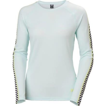 Helly Hansen Lifa Active Stripe Crew Lange Mouwen Basislaag Grijs M Vrouw