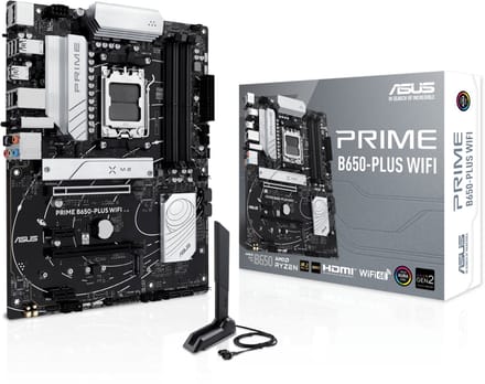 Asus MB PRIME B650-PLUS WIFI Moederbord Socket AMD AM5 Vormfactor ATX Moederbord chipset AMD® B650