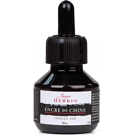 Jacques Herbin Oost-Indische Inkt - Zwart Inkt - 50 ml