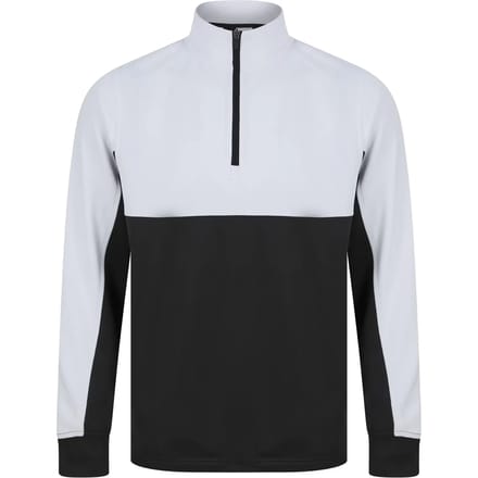 Adults 1/4 Zip Tracksuit Top met rits Black/White - M