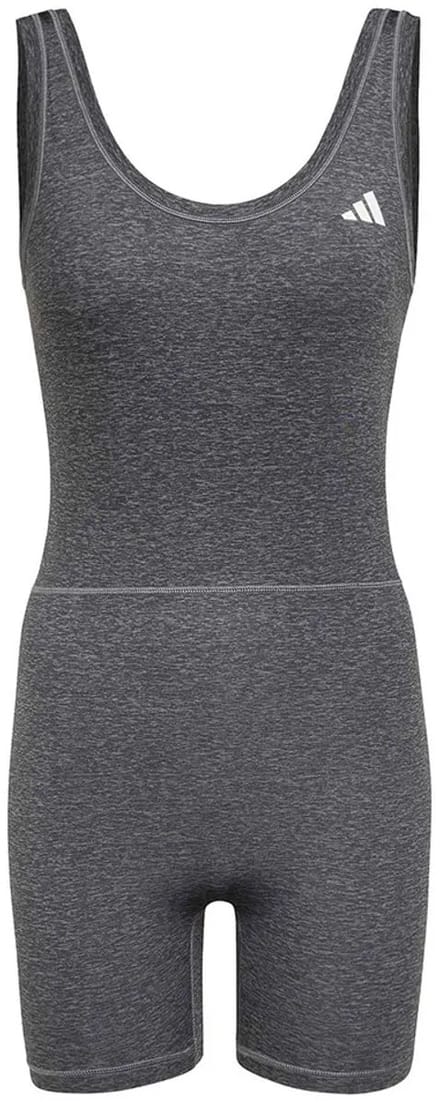 Adidas Optime Essentials Htr 1pc Mouwloos Lichaam Grijs L Vrouw