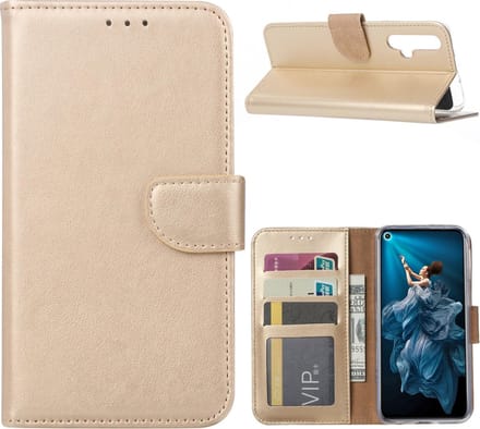 Honor 20 Hoesje Goud met Pasjeshouder