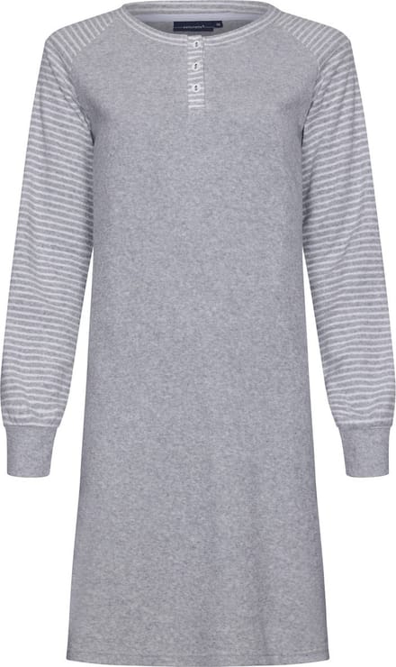 Dames Nachthemd Pastunette - Soft Grey - Katoenmix - Badstof - Maat 48
