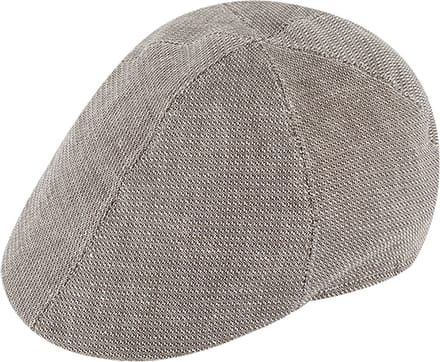 FlatCap Platte pet, Fiebig 6-Panel linnen Beige gemeleerd mt 55