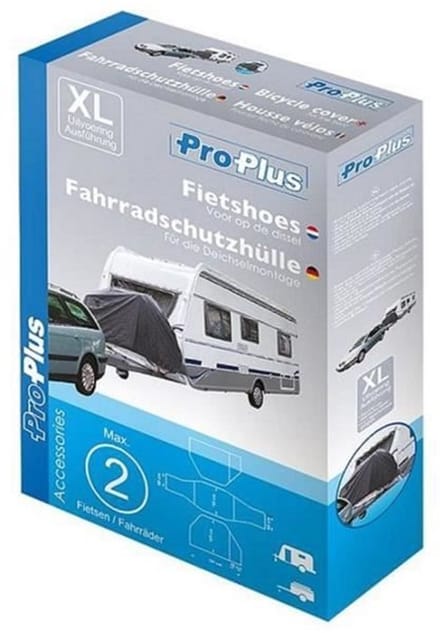 Camping vertrekpakket - HTC UITRUSTING - Inclusief: 1 hoes voor 2 fietsen, stormband, adapter