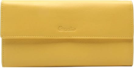 Esquire Leren Portemonnee Viktoria Ladies Long Wallet Yellow Geel