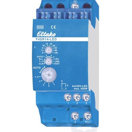 Eltako F4SR14-LED Schakelactor RS485 4-kanaals DIN-rails Schakelvermogen (max.) 1800 W