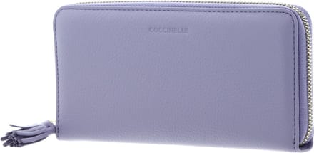 COCCINELLE Leren Portemonnee Tassel Zip Around Wallet Lavender Paars