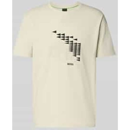 relaxed fit T-shirt van katoenmix model 'TS_NETWORK FLAG'