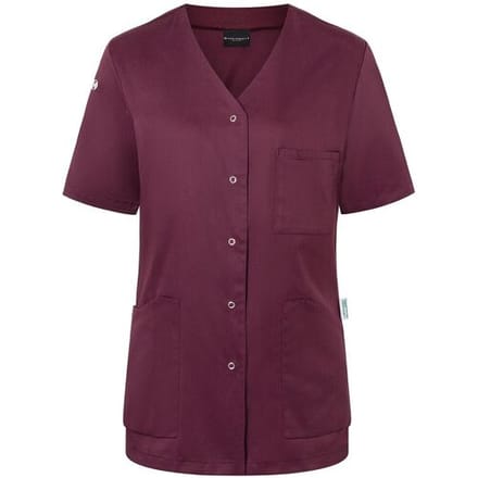 (6 stuks) KARLOWSKY Korte Mouw Dames Tuniek Essential - Aubergine - maat: 48
