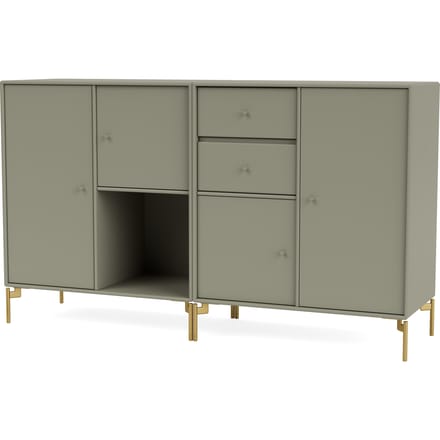 Montana Couple Highboard - Fennel - Poten 12,6 cm messing
