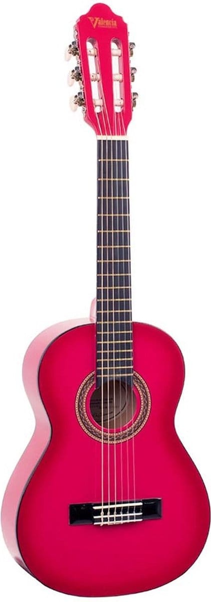 Valencia VC101PKS Klassieke Gitaar 1/4 Roze Hoogglans