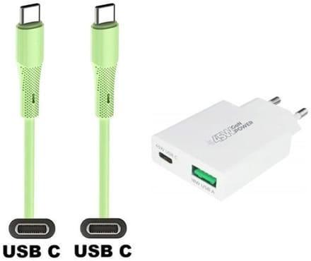 45W super snellader met 3 poorten + 1,0m USB C naar C kabel. PD PPS lader. Compacte GaN oplader adapter past op Kobo (Rakuten) eReader Elipsa, Elipsa 2E, Sage, Libra 2, Libra Colour, Clara 2E, Clara Colour, Clara BW - Kindle (Amazon) Scribe
