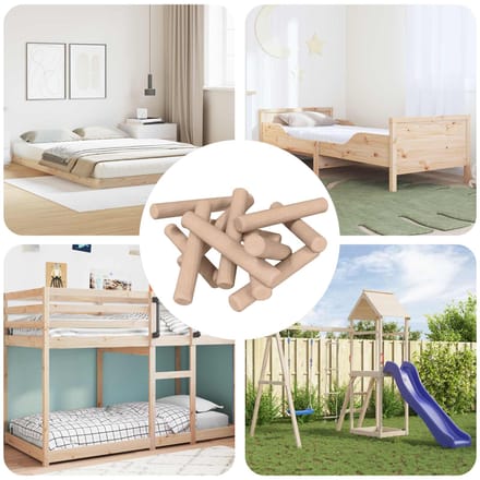 vidaXL - Houten - deuvels - 24000 - st - Bruin - Massief - hout