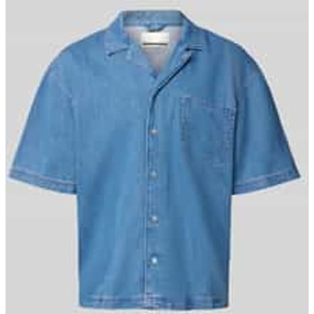 Oversized jeansoverhemd van een mix van katoen en lyocell