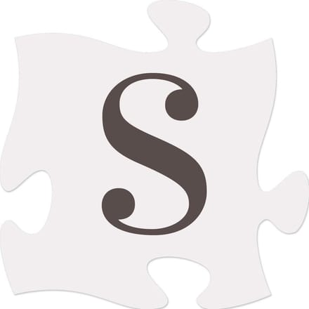 Puzzelstuk 15cm Letter S