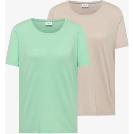 Basic Shirt met ronde hals in een 2-pack