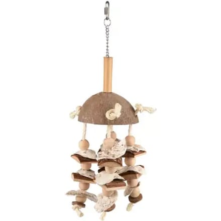 Flamingo Sully - Speelgoed Vogel - Vs Sully Kokos + Touw + Luffa 47cm - 1st - 127247 - 1st
