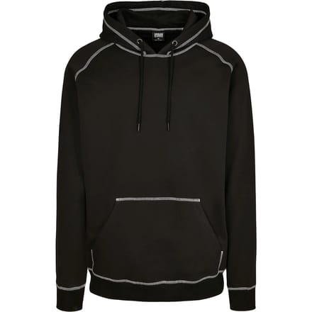 Urban Classics - Contrast Stitching Hoodie/trui - M - Zwart