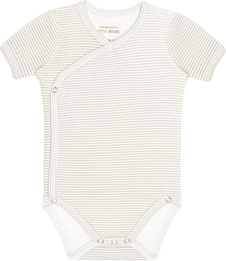 Romper Korte Mouw - Small Grey Stripe