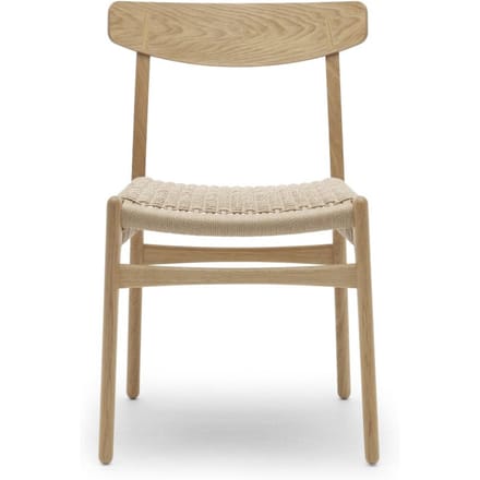 Carl Hansen & Søn - CH23 stoel - eiken wit geolied - Eiken - Vlecht natuur