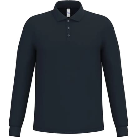 Polo van piqué stof met lange mouwen iDeal Basic Brand