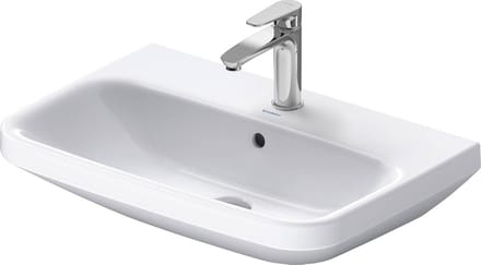 Ovale Wastafel 65x44cm met Overloop en Kraangat