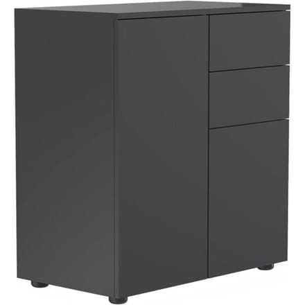 Houten ladekast dressoir dressoirkast Dalosa 4 lade draaideuren