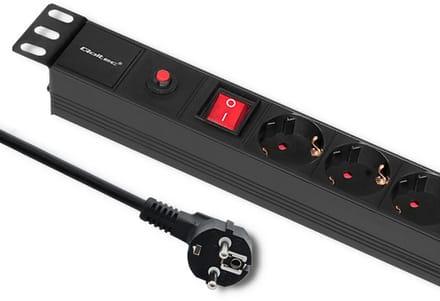Qoltec Serie - Antioverbelasting Stroomverdelingsunit - 1U - 16A - 6x SCHUKO