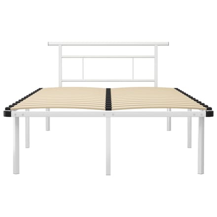 vidaXL - Bedframe - metaal - wit - 120x200 - cm
