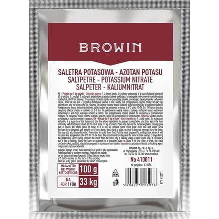 Kaliumnitraat voor het pekelen van vlees 100 G Browin