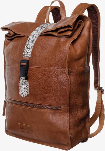 MOZZ BAGS - Luiertas Rugzak Raya Cognac - Mini Dots