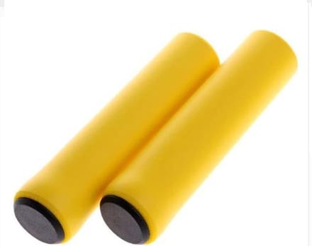 MTB lichtgewicht soft GRIP handvatten 130mm SILICONE foam 35g LIGHTWEIGHT- Geel