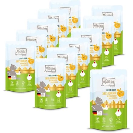 MjAMjAM - Quetschie - Chicks & Friends - Malse kip met smakelijke appelstukjes 12 x 125 g