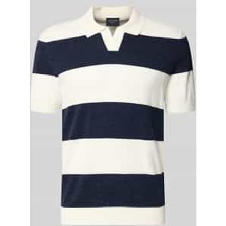 Slim fit Poloshirt van katoenmix in tricotlook