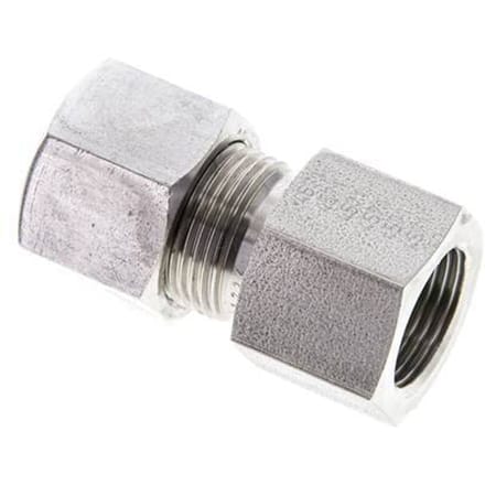 14S & M20x1.5 RVS Rechte Snijringkoppeling Binnendraad 630bar ISO 8434-1