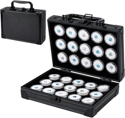 Edelsteen Display Box - Kristal Collectie - Sieraden Opslag - Inclusief Schuim - 30 Stuks - Wit